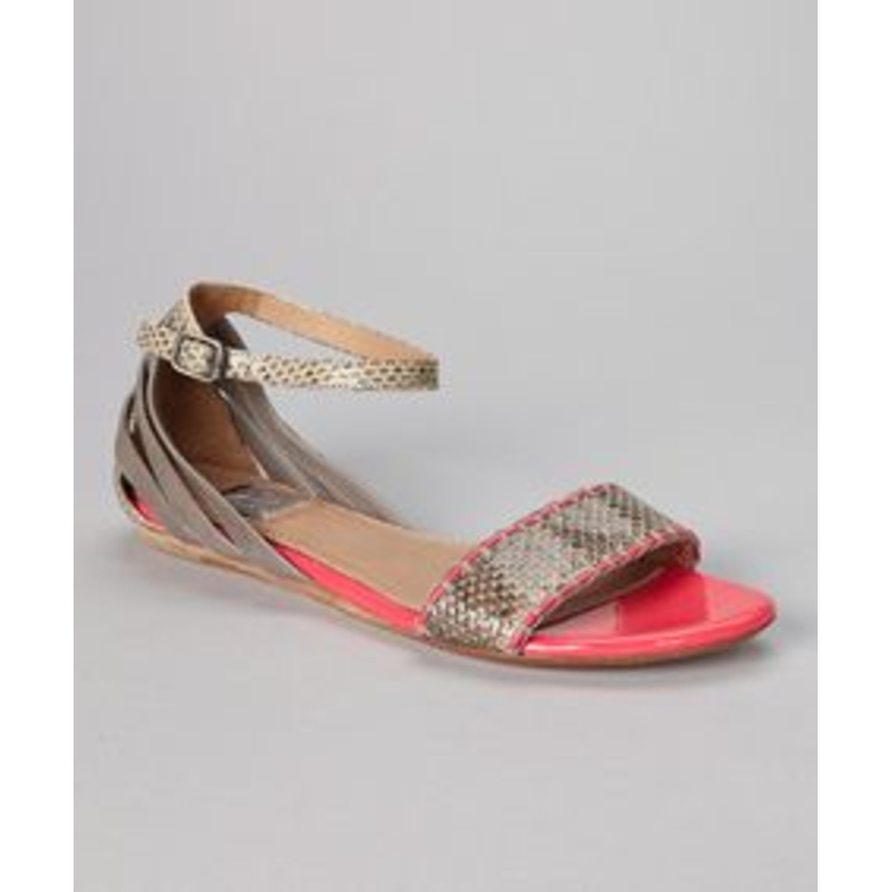 Ella Moss Karina Biscoti Neon Pink Sandals Sz 9 - Picture 1 of 4